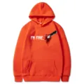 Sweat à capuche orange imprimé couteau d'Halloween avec poche pour hommes et femmes mode - S / Hauts / Orange