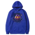 Blauer Halloween Spooky Season Kürbis Print Kapuzenpullover für Damen und Herren. - S / Oberteile / Blau