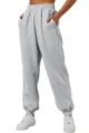 Women high waist loose grey sweatpants casual joggers with pockets comfortable activewear - S / Bottoms / Light Gray