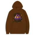 Brauner Halloween Kürbis Print Tasche Langarm Kapuzenpullover für Damen und Herren - S / Oberteile / Kaffeebraun