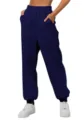 Women High Waisted Loose Sweatpants Casual Joggers with Pockets in Navy Blue Variant - S / Bottoms / Navy Blue
