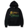 Sweat à capuche noir sur le thème de Noël avec imprimé vintage pour hommes et femmes - S / Hauts / Noir