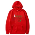 Sweat à capuche tendance avec imprimé de Noël pour hommes et femmes, pull rouge casual. - S / Hauts / Rouge