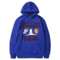Sweat à capuche bleu Halloween avec graphique d'horreur rigolo haut à manches longues. - S / Hauts / Bleu