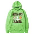 Sweat à Capuche Graphique Halloween Horreur Vert Vif Pull Casual Manches Longues Top - S / Hauts / Vert Fruit