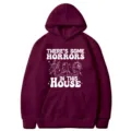 Sweat à capuche bordeaux thème Halloween manches longues pull décontracté vêtement streetwear - S / Hauts / Bordeaux