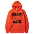 Sweat à capuche orange avec imprimé graphique Halloween drôle, sweat à manches longues. - S / Hauts / Style Orange (312)