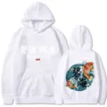 Unisex Freizeit Langarm Kapuzenpullover Weiss Koi Fisch Grafik Druck Streetwear Hoodie - S / Oberteile / Weiß 1