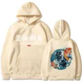 Herren japanischer Koi Fisch Druck Kapuzenpullover Freizeit Langarm Streetwear Hoodie - S / Oberteile / Khaki