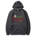 Sweat-shirt à capuche graphique de Noël gris foncé, pull décontracté pour hommes et femmes. - S / Hauts / Gris Foncé (312)