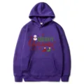 Sweat à capuche imprimé Noël violet, sweat-shirt décontracté tendance pour hommes et femmes. - S / Hauts / Violet (312)