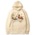 Sweat à capuche vintage de Noël pour hommes et femmes, pull à manches longues couleur crème. - S / Hauts / Kaki (312)