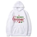Sweat-shirt à capuche de Noël blanc, sweat à capuche de loisirs pour hommes et femmes - S / Hauts / Blanc