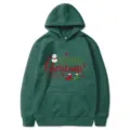 Sweat-shirt à capuche vert imprimé Noël pour hommes et femmes, pull décontracté. - S / Hauts / Vert Foncé