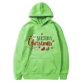 Sweat à capuche de Noël vert pour hommes et femmes, sweat-shirt imprimé festif. - S / Hauts / Vert Fruit 313