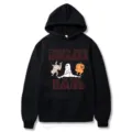 Sweat à capuche noir sur le thème d'Halloween avec imprimé graphique drôle et manches longues. - S / Hauts / Noir 311