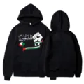 Free Palestine graphic hoodie black long sleeve hooded sweatshirt casual pullover topwear - S / Top (26) / Black