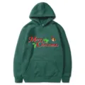 Felpa natalizia verde da uomo e donna, pullover casual con stampa grafica delle feste. - Taglia S / Top / Verde Scuro