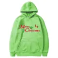 Felpa verde di Natale con cappuccio per uomo e donna, pullover casual a maniche lunghe. - Taglia S / Top / Verde Frutta (312)