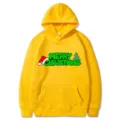 Uomo Donna Natale Felpa con Cappuccio Gialla Manica Lunga Merry Christmas Grafica Top - Taglia S / Top / Giallo (312)