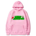 Felpa con Cappuccio Rosa Natale Donna Uomo 2D Stampa Pullover Manica Lunga - Taglia S / Top / Rosa