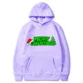 Felpa con cappuccio viola a tema natalizio per uomo e donna, top pullover casual alla moda. - Taglia S / Top / Viola Pallido