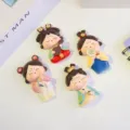Joli set de magnets de frigo dame dynastie Tang, déco de bureau en résine, cadeau idéal. - Ensemble de 4 Pcs d'Aimants de Réfrigérateur / Couleurs Mixtes
