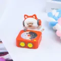 Niedliche DJ Katzen Tierfigur Trendspielzeug Desktop Ornament für Schlafzimmer Dekoration. - A131 Musikalische Katze