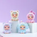 Niedliche Harz Tier Baby Figuren Set, perfekte Auto Armaturenbrett Tisch Dekor Geschenke. - 1201-3 Cotton Candy (4er-Set)