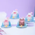 Süße Cartoon Tier Harz Ornamente für Auto Armaturenbrett und Desktop Dekoration. - 1170-9 Alle 4 inkludiert