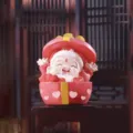Adorable figurine de bureau en résine, personnage souriant dans boîte cadeau rose, joli cadeau. - 1188-16E [cœur] / Cœur Rose