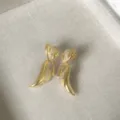 Orecchini geometrici pendenti in zircone placcato oro, gioielli di lusso eleganti chic - Stile Geometrico Elegante (G2) / Oro