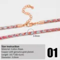 Colorful woven rope necklace cord with rose gold plated copper clasp, 3mm diameter. - Rose Gold 01