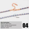 Detailed shot of 3.0mm colorful braided cotton rope necklace cord with genuine gold plated copper clasps. - Rose Gold 04