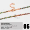 Detailed view of the 3.0mm colorful braided cord necklace with gold-plated lobster clasp. - Rose Gold 06