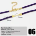 Cordón de collar trenzado DIY hecho a mano con cierre de cobre chapado en oro y detalles. - Estilo Púrpura Oscuro (06)