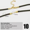 Cordón de collar de algodón tejido a mano con cierre chapado en oro, accesorio de joyería DIY. - Estilo de Color Mixto (10)