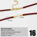 Cordón de collar de algodón con cierre de cobre chapado en oro accesorio de joyería hecho a mano - Estilo (16)