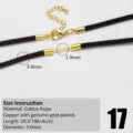 Collar de cuerda de algodón marrón accesorio DIY con cierre bañado en oro, diámetro 3mm 48+4cm. - Estilo Marrón (17)