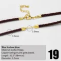 Collar de cordón de algodón marrón hecho a mano con cierres dorados para joyería DIY 48+4cm - Estilo Café (19)