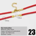 Cordón de collar de cuerda de algodón trenzado rojo con accesorios de cierre metálico - Estilo Rojo (23)