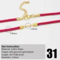 Accesorio de cordón para collar DIY con cierre dorado, diámetro de 3.0 mm, cuerda de algodón trenzada. - Cordón de Collar Tejido a Mano (31) / Rosa intenso