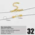 Collar de cuerda de algodón trenzado blanco con cierre bañado en oro accesorio de joyería DIY componente - Cordón de Collar Tejido a Mano (32) / Blanco