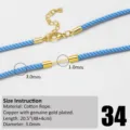 Accesorio de cordón de collar tejido DIY colorido hecho a mano con elementos dorados y cierre. - Estilo Blanco (34)