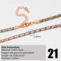 Colored handmade braided rope necklace accessory with 3mm diameter and gold-plated clasp. - Rose Gold 21