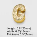 Pummeliger Zirkonia Buchstabe C Anhänger für DIY Armband und Uhrenarmband, goldenes Accessoire. - Buchstabe G / Gold