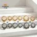 Titanium Septum Clicker Piercing Ring Body Jewelry Ear Cartilage Hoop Piercing 1Piece - Water Drop Style (1#) / 8mm / Silver