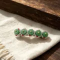 Fermaglio per capelli stile cinese loto giada retrò molla accessori eleganti donna - Stile Loto in Finto Giada Verde