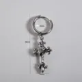 Roestvrij staal kruis kroon oorringen vintage punk stijl gotische sieraden voor u - Lange Kroon Kruis Stijl (9#)
