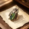 Vintage imitation abalone shell insect brooch for women elegant suit coat pin accessory - Abalone Shell Plate Small Beetle Brooch